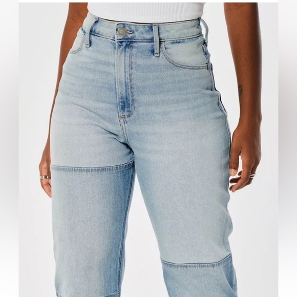 VINTAGE HOLLISTER BAGGY CURVY ULTRA HIGH-RISE DAD PATCHED JEAN VINTAGE STRETCH - Picture 6 of 13